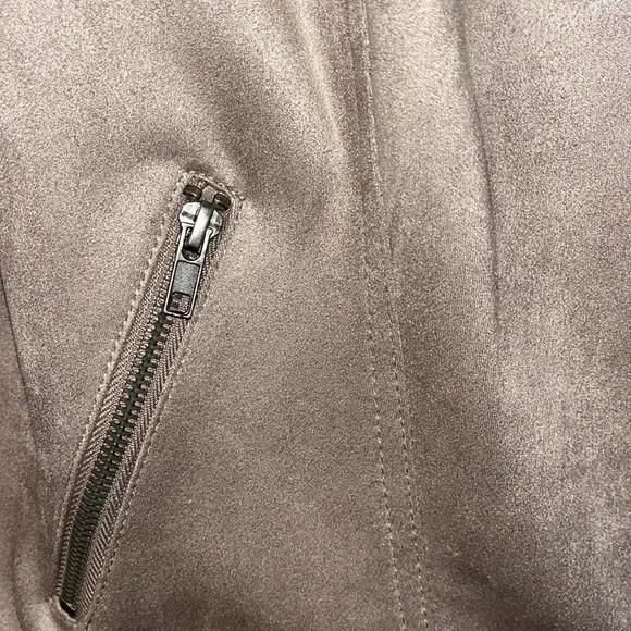 Philosophy Republic Clothing medium moto style jacket faux leather taupe - Picture 2 of 8